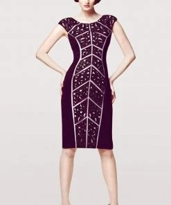 Alexander By Daymor - 157 Shining Sequined Cutout Bodycon Dress