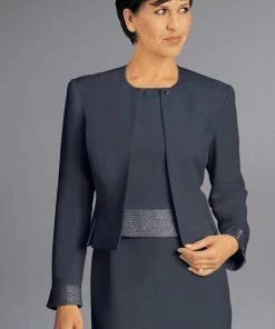 Alexander By Daymor - 2109 Long Formal Sheath Dress With Long Sleeve Blazer