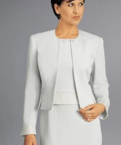 Alexander By Daymor - 2109 Long Formal Sheath Dress With Long Sleeve Blazer