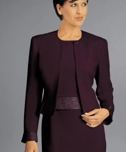Alexander By Daymor - 2109 Long Formal Sheath Dress With Long Sleeve Blazer