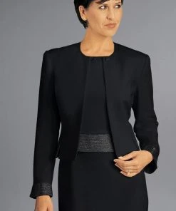 Alexander By Daymor - 2109 Long Formal Sheath Dress With Long Sleeve Blazer