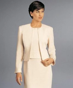 Alexander By Daymor - 2109 Long Formal Sheath Dress With Long Sleeve Blazer