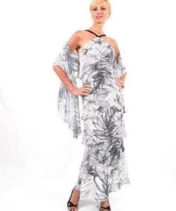 Alexander By Daymor - 3451 Embellished Halter Layered Sheath Evening Dress