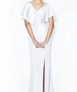 Alexander By Daymor - 559 Cape V-Neck Sheath Gown