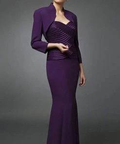 Alexander By Daymor - 7003 Strapless Sweetheart Mermaid Gown With Bolero