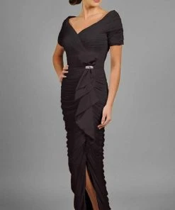 Alexander By Daymor - 8031 Shirred Off Shoulder Long Gown