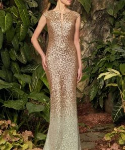 Alexander By Daymor - 959 Jewel Fitted Sheath Evening Gown