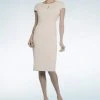 Alexander By Daymor Jewel Neck Accented Short Dress 818 - 1 Pc Stone In Size 16 Available