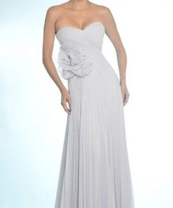 Alexander By Daymor - Ruched Strapless Floral Long Gown 811