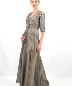 Alexander By Daymor Straight Floral Long Dress With Jacket 1016