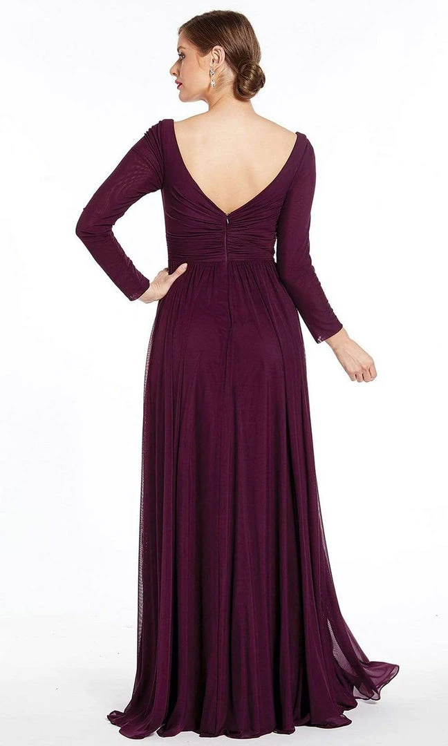 Alyce Paris - 27304 Long Sleeves Mesh Jersey Evening Dress 4 Alyce Paris - 27304 Long Sleeves Mesh Jersey Evening Dress