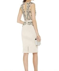 Alyce Paris - 27350 Beaded Jewel Neck Sheath Dress