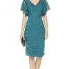 Alyce Paris - 27353 Choir Boy Sleeve V-Neck Lace Sheath Dress