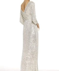 Alyce Paris - 27358 Three-Fourth Sequined All Over Column Dress 7 Alyce Paris - 27358 Three-Fourth Sequined All Over Column Dress