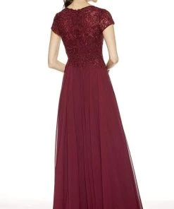 Alyce Paris - 27389 Embellished V-Neck A-Line Dress