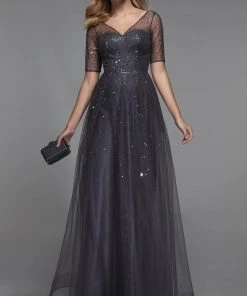 Alyce Paris 27481 - Embellished V-neck Formal Dress