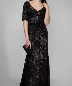 Alyce Paris 27497 - Short Sleeved Evening Dress