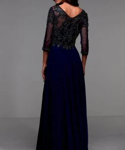 Alyce Paris 27502 - Beaded Bateau Neck Formal Dress