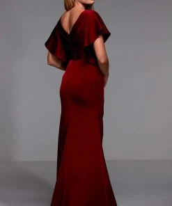 Alyce Paris - 27520 Flutter Sleeve Draping Long Dress