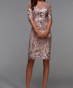 Alyce Paris - 27531 Illusion Embroidered Semi-Formal Dress