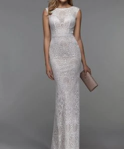 Alyce Paris 27537 - Lace Sleeveless Bateau Neck Formal Dress