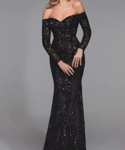 Alyce Paris - 27544 Off Shoulder Sequined Evening Gown