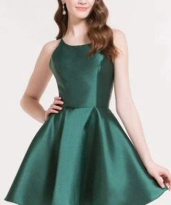 Alyce Paris - 3703 Strappy Fitted Halter Cocktail Dress