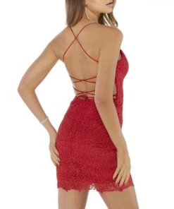 Alyce Paris - 4258 Scoop Neck Full Lace Fitted Cocktail Dress