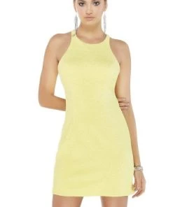 Alyce Paris - 4289 Keyhole Cutout Back Glitter Dress