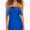 Alyce Paris 4524 - Feathered Strapless Cocktail Dress