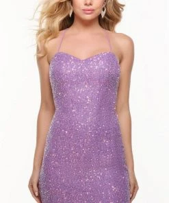 Alyce Paris 4552 - Sweetheart Lace-Up Cocktail Dress