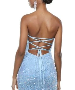 Alyce Paris 4605 - Strapless Sequined Cocktail Dress