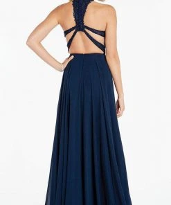 Alyce Paris - 60354 Beaded Lace Bodice Flowy Chiffon Evening Gown