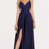 Alyce Paris - 60453 Sleeveless V Neck Sexy Satin A-Line Gown
