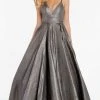 Alyce Paris - 60564 Shimmering Sleeveless High Slit A-Line Gown 2 Alyce Paris - 60564 Shimmering Sleeveless High Slit A-Line Gown