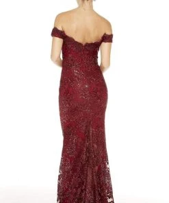 Alyce Paris - 60651 Embroidered Trumpet Dress With Train