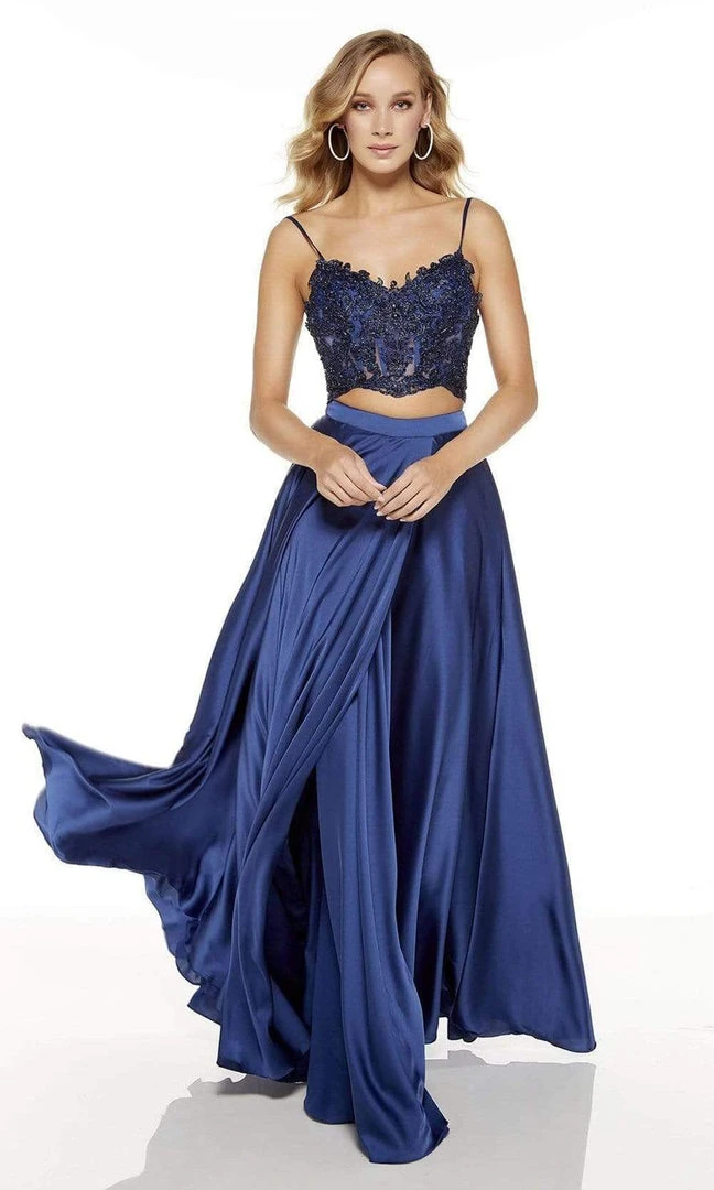 Alyce Paris - 60777 Two Piece V-Neck A-Line Dress 3 Alyce Paris - 60777 Two Piece V-Neck A-Line Dress