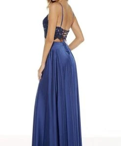 Alyce Paris - 60777 Two Piece V-Neck A-Line Dress