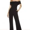 Alyce Paris - 60802 Glitter Jersey Off-Shoulder Jumpsuit