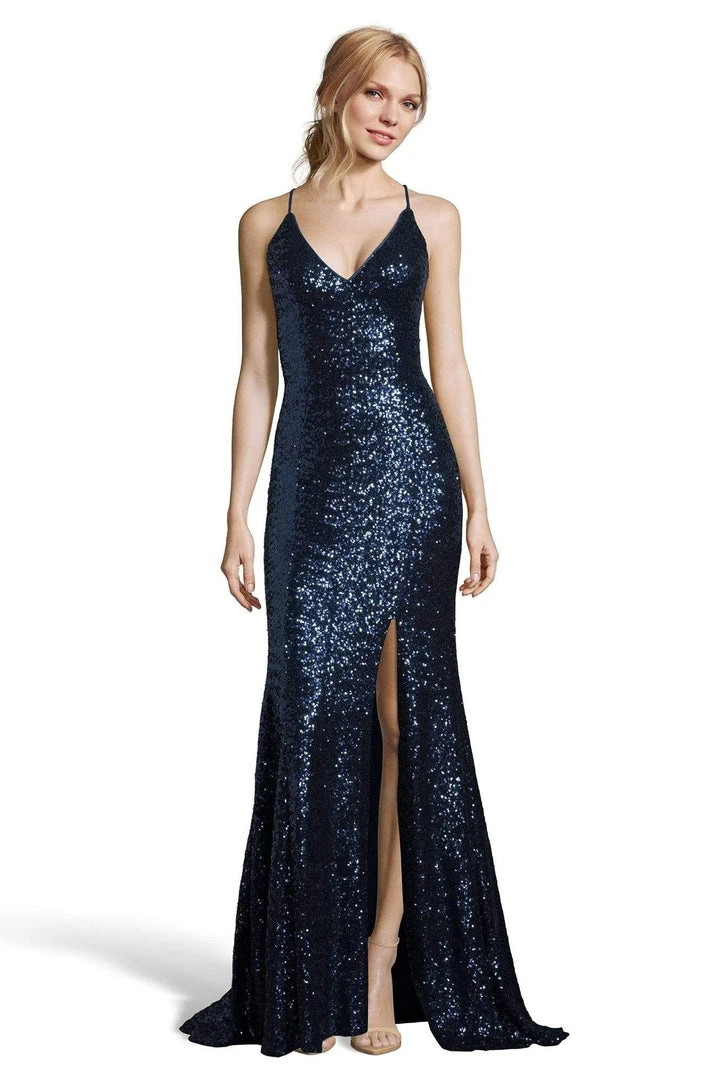 Alyce Paris - 60822 Sleeveless V Neck Fitted Allover Sequins Gown 6 Alyce Paris - 60822 Sleeveless V Neck Fitted Allover Sequins Gown
