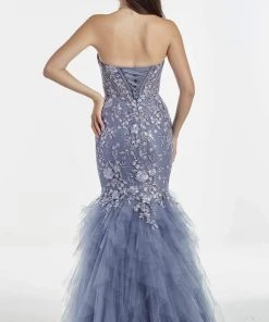 Alyce Paris - 60909 Strapless Corset Bodice Lace Tulle Mermaid Gown