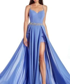 Alyce Paris - 60959 Sweetheart Chiffon A-line Gown With Slits