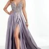 Alyce Paris - 60974 Embellished Plunging V-Neck Charmeuse Satin Gown 2 Alyce Paris - 60974 Embellished Plunging V-Neck Charmeuse Satin Gown