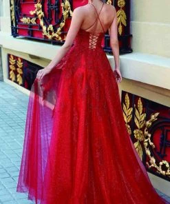 Alyce Paris - 60989 Spaghetti Strap Crisscross Back 3D Lace Gown 13 Alyce Paris - 60989 Spaghetti Strap Crisscross Back 3D Lace Gown