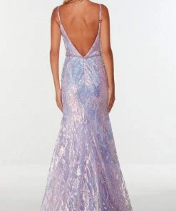 Alyce Paris - 61090 Holographic Shimmer Trumpet Gown