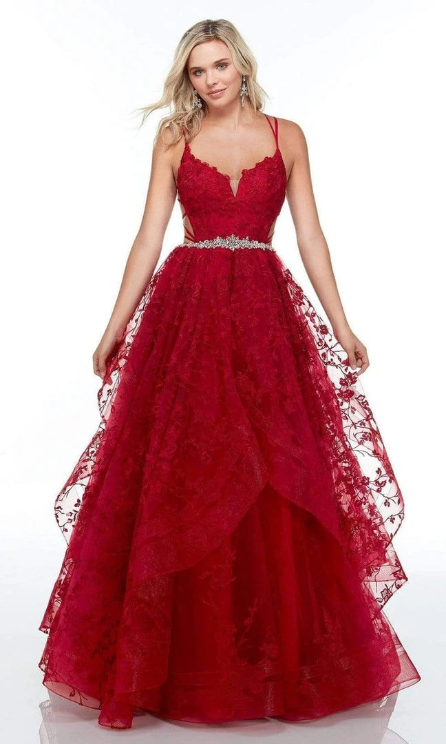 Alyce Paris - 61096 Sleeveless Floral Lace Ballgown 3 Alyce Paris - 61096 Sleeveless Floral Lace Ballgown