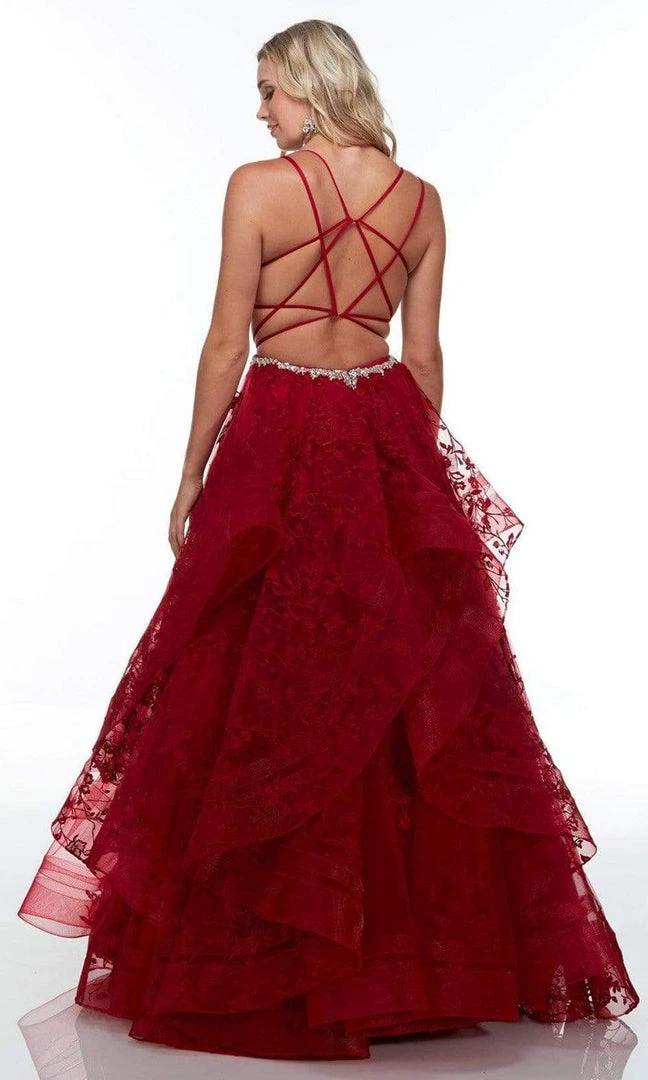 Alyce Paris - 61096 Sleeveless Floral Lace Ballgown 4 Alyce Paris - 61096 Sleeveless Floral Lace Ballgown