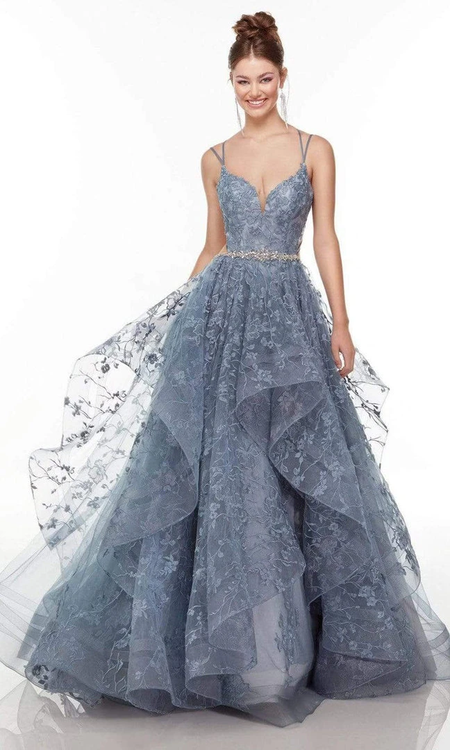 Alyce Paris - 61096 Sleeveless Floral Lace Ballgown 7 Alyce Paris - 61096 Sleeveless Floral Lace Ballgown