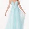 Alyce Paris - 61102 V Neck Embroidered Tulle Gown