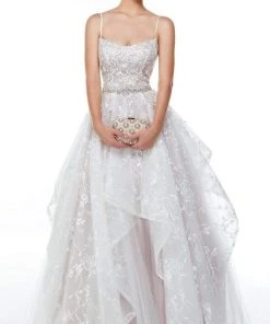 Alyce Paris - 61111 Scoop Neck Layered Ballgown